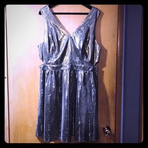 Forever 21 Plus Size Gold Shimmer Dress